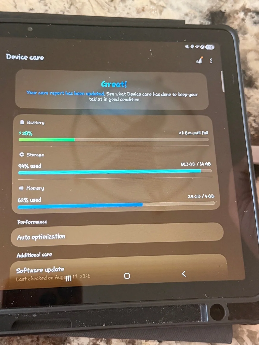 Samsung Tablet - Black Bezel with Vibrant Multi-Color Display